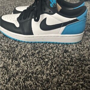 Jordan Women's Shoes in Black, White, and Blue